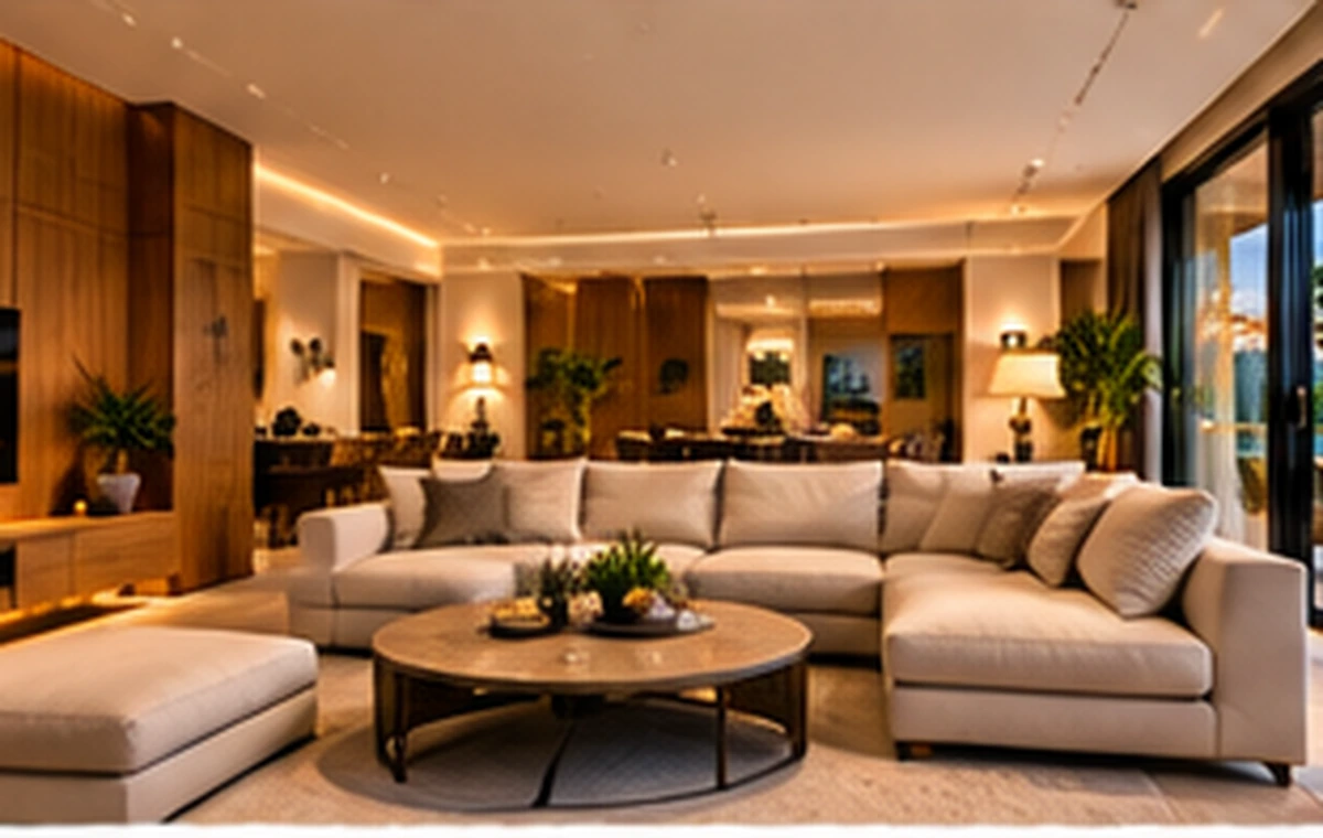 Lüks salon ve oturma alanı
